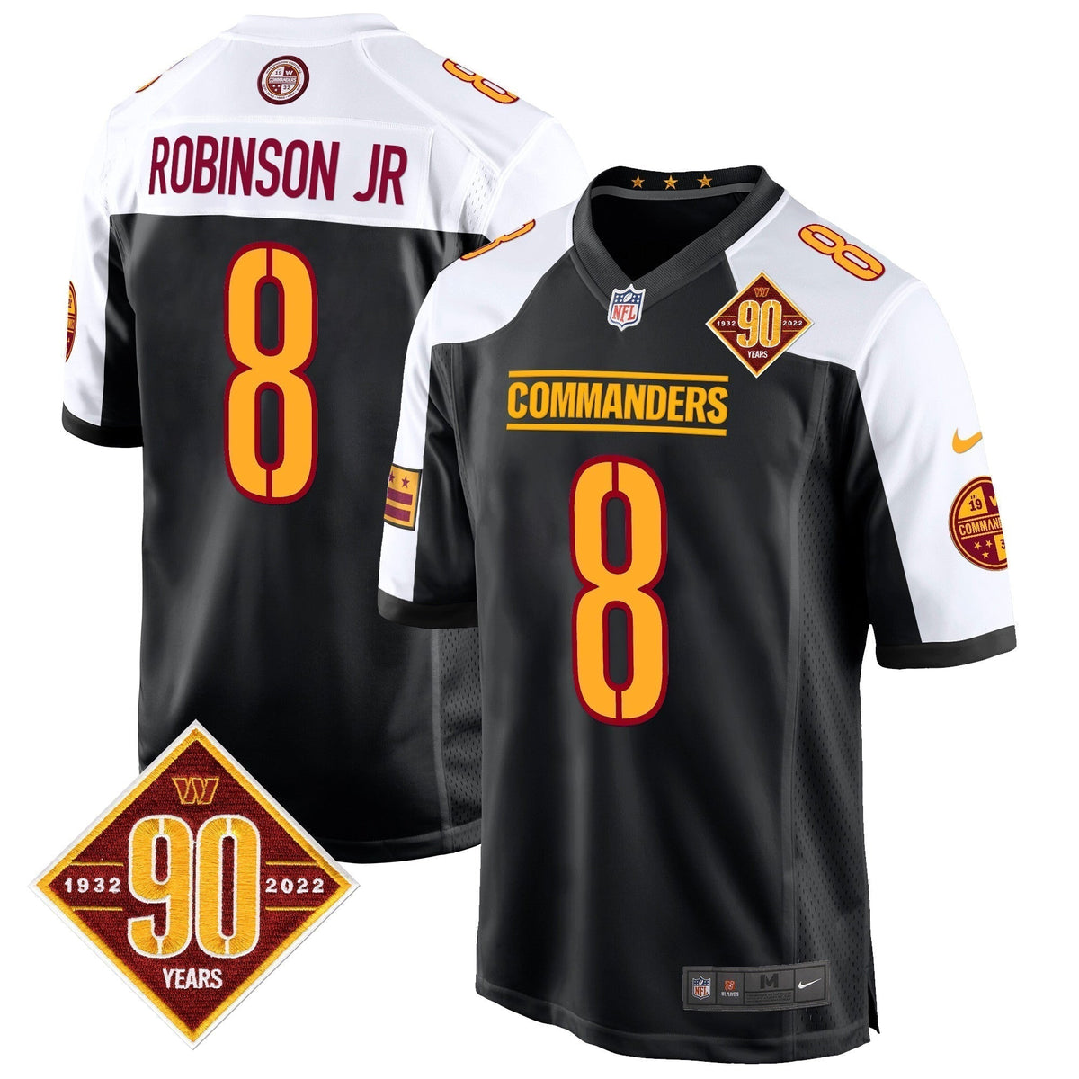 WAS 90th Anniversary Patch Game Jersey - Stitched