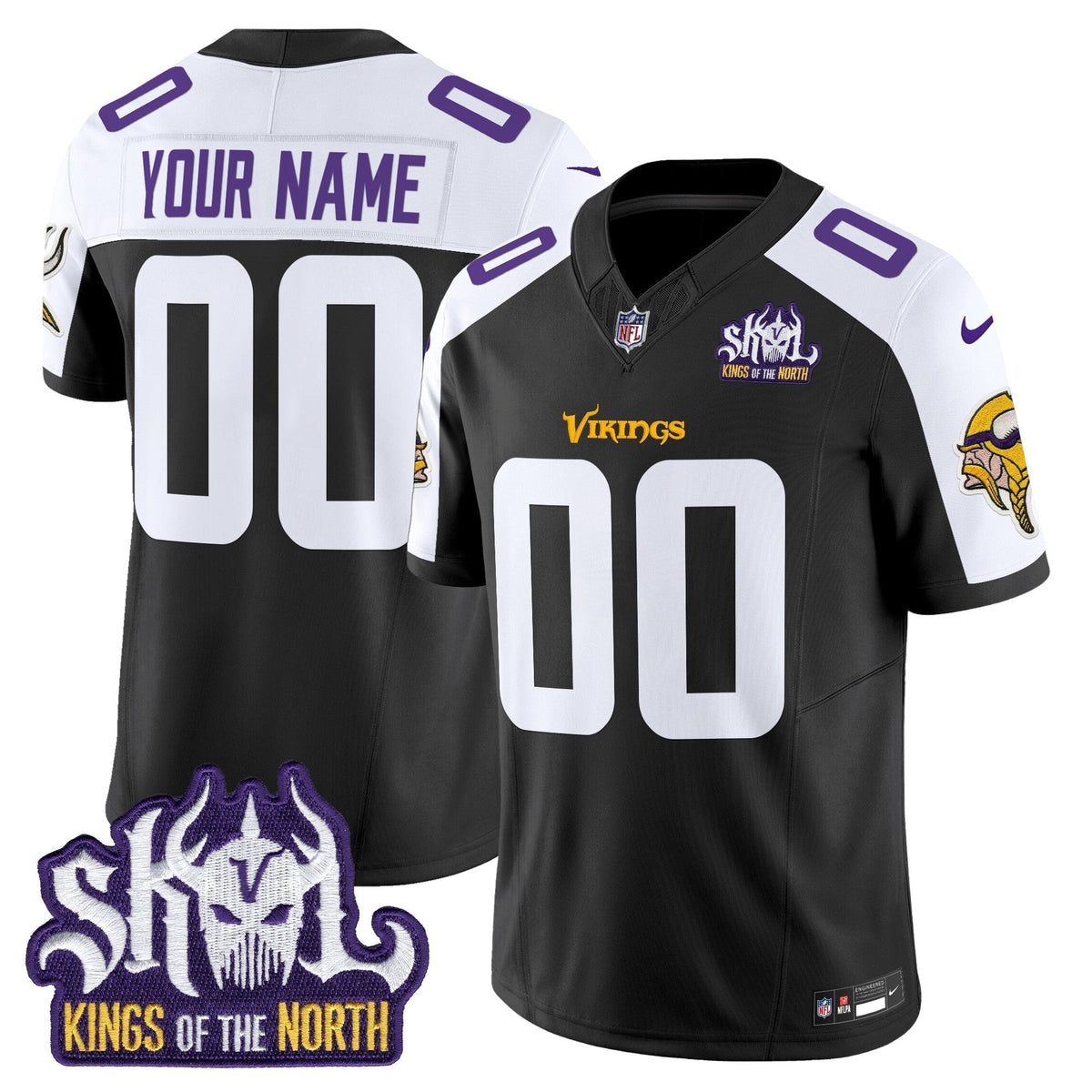 MIN King Of The North Patch Vapor Limited Custom Jersey V2 - Stitched