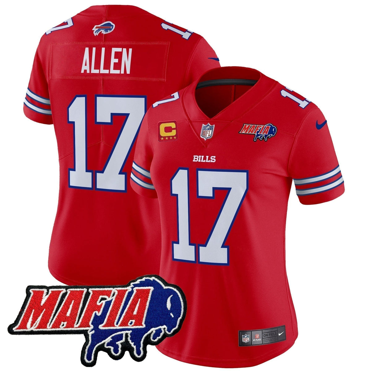 Women's BUF 2024 Bills Mafia Patch Vapor Limited Jersey - Stitched