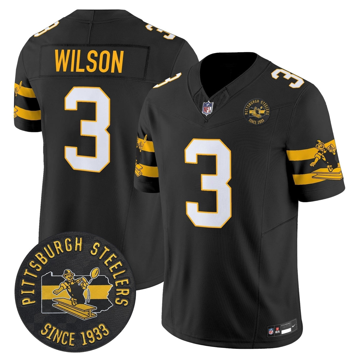 PIT Throwback 1933 Patch Vapor Limited Jersey - Stitched