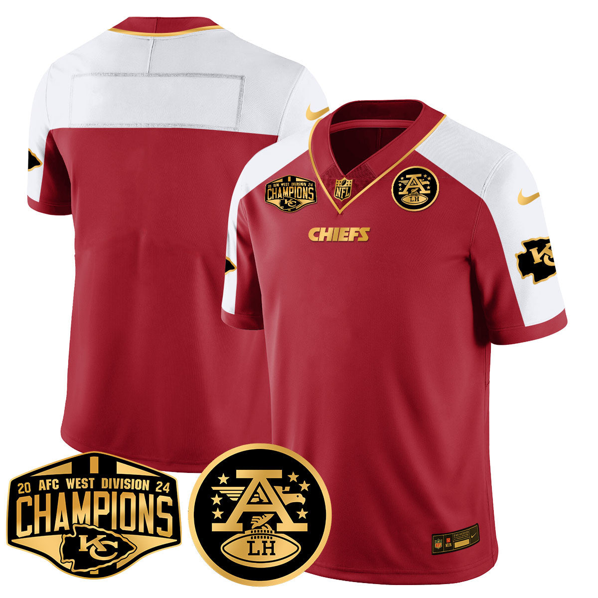 Chiefs 2024 AFC West Champs Jersey - Stitched