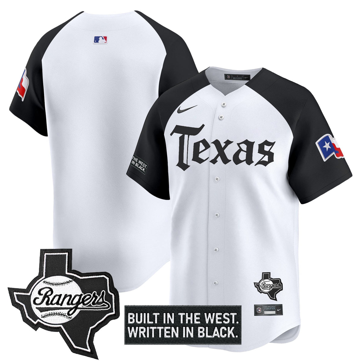 Men's Texas Rangers 'Gothic Frontier Edition' Vapor Premier Limited Jersey - All Stitched