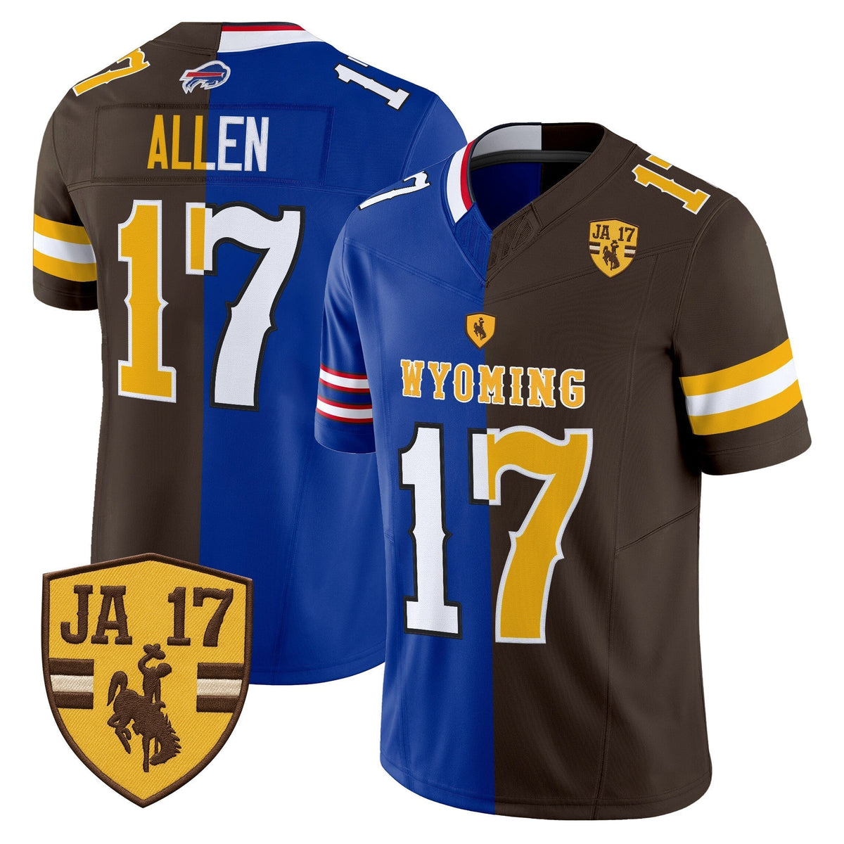 Josh Allen Wyoming Cowboys 'Retro Edition' Vapor Limited Jersey - JA 17 Patch - All Stitched