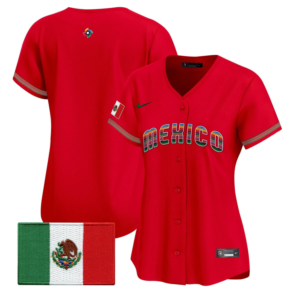 Women's Team Mexico World Baseball Classic "Serape Edition" Vapor Premier Jersey - 2026 Roster - All Stitched