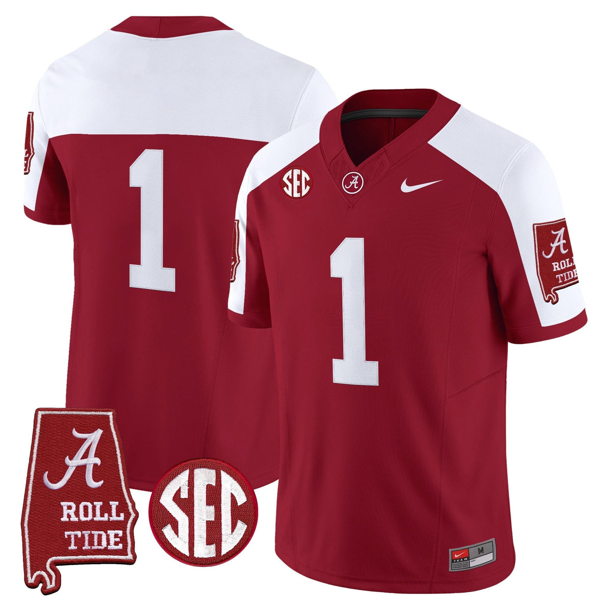 Alabama Crimson Tide 2026 Vapor Limited Jersey - Alabama Map - All Stitched