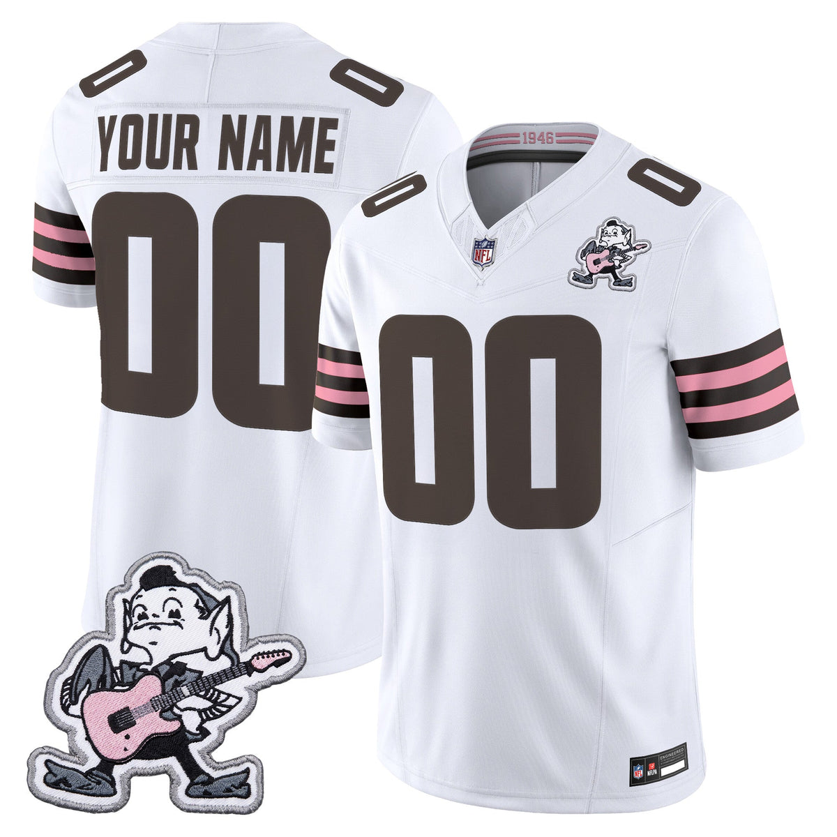 Cleveland Browns MGK Patch Vapor Limited Custom Jersey - Stitched
