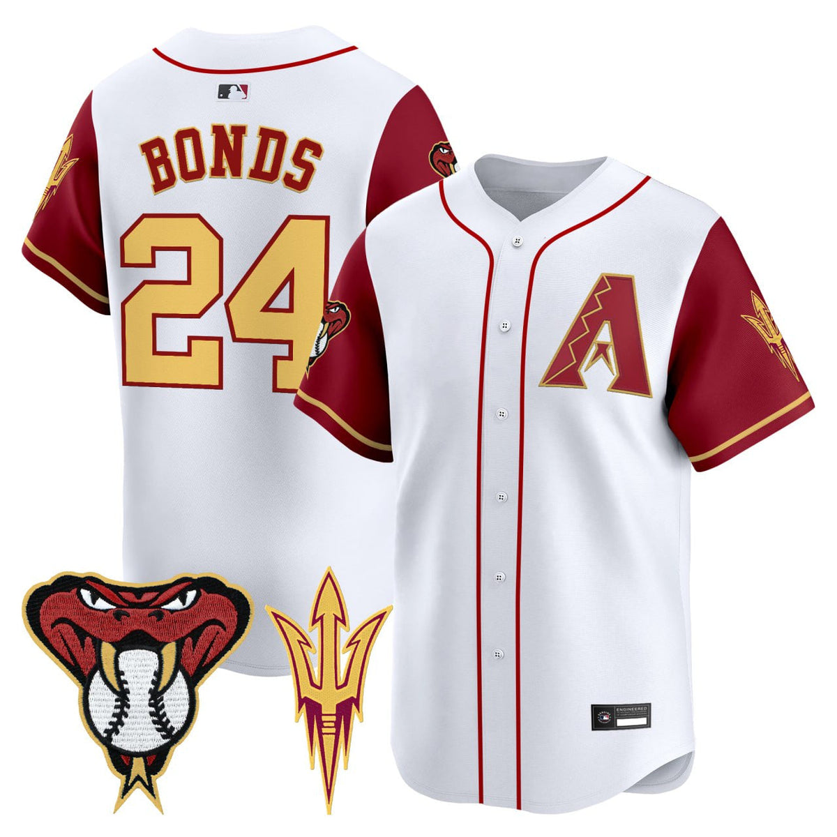 Arizona Diamondbacks White Jersey - Stitched