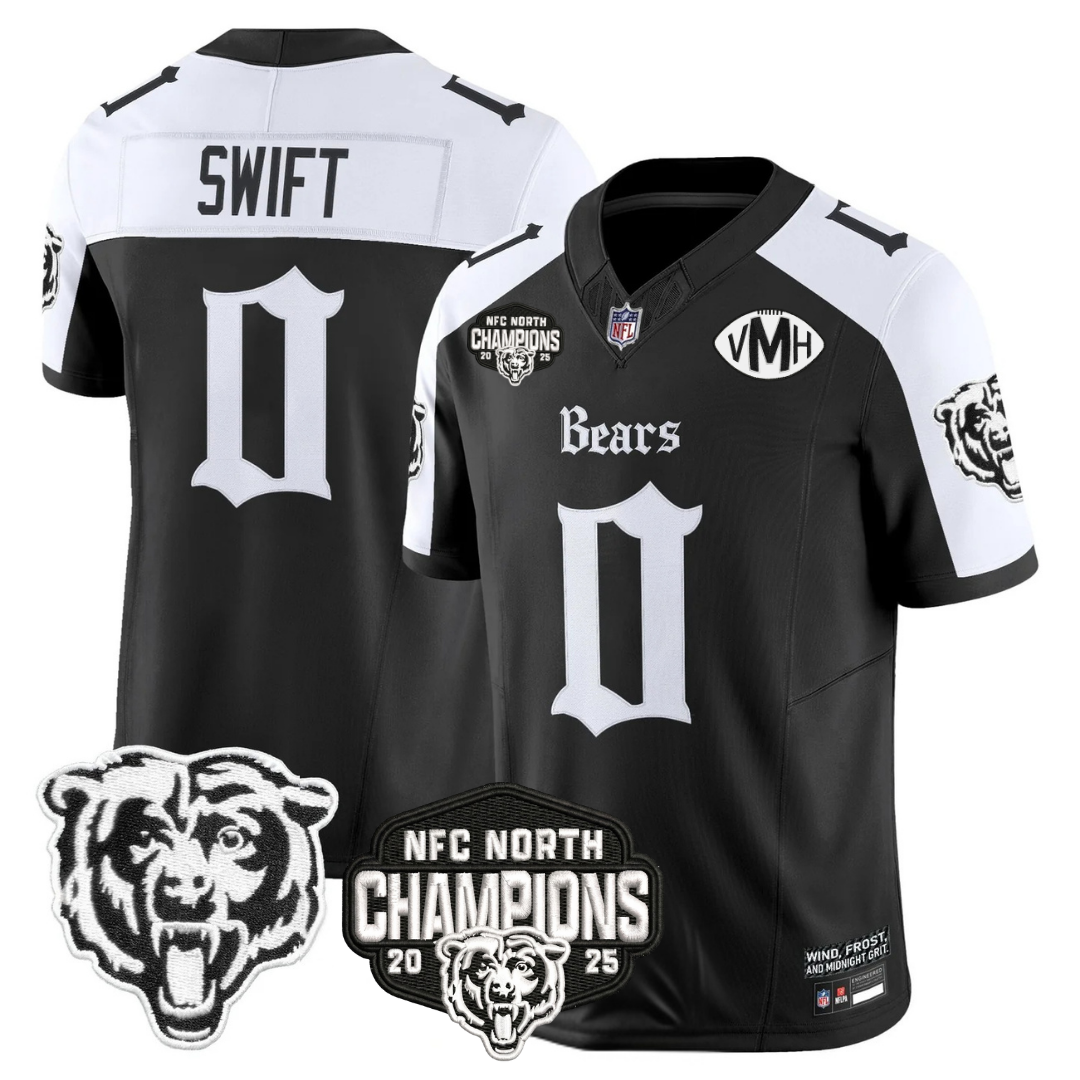 CHI 'Gothic Midway Legacy' NFC North Champions Patch Vapor Limited Jersey - Stitched