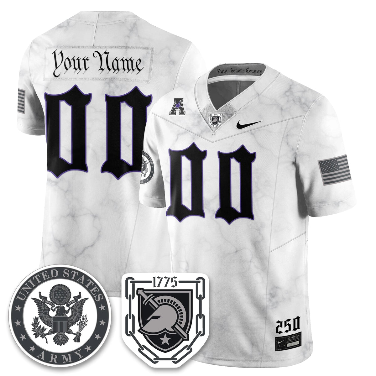 Army Black Knights Vapor Limited Jersey - 250 Years of Service and Sacrifice - Stitched