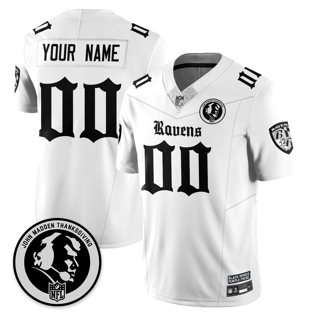 BAL Gothic Vapor Limited Jersey - John Madden Patch - Stitched