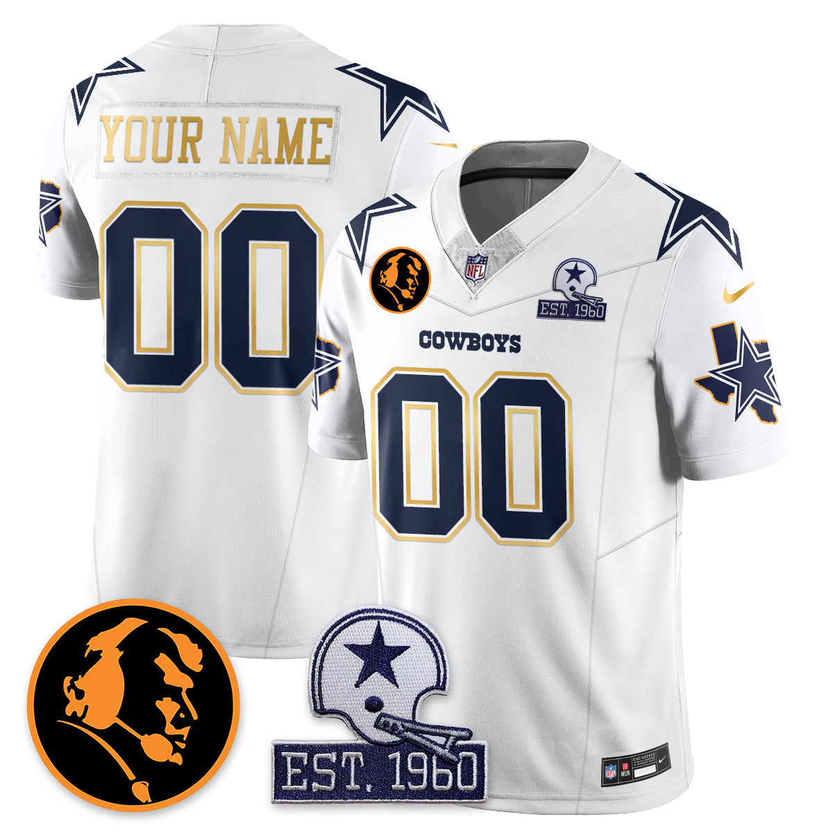 DAL Vapor Limited Gold Jersey - John Madden Patch - Stitched