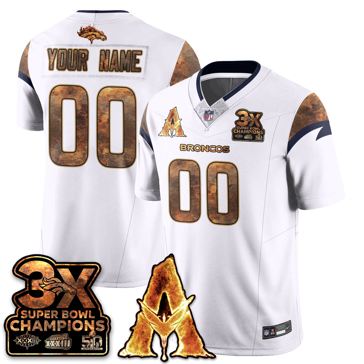 Custom DEN x Avatar 3 Fire and Ash Jersey V2 - Stitched