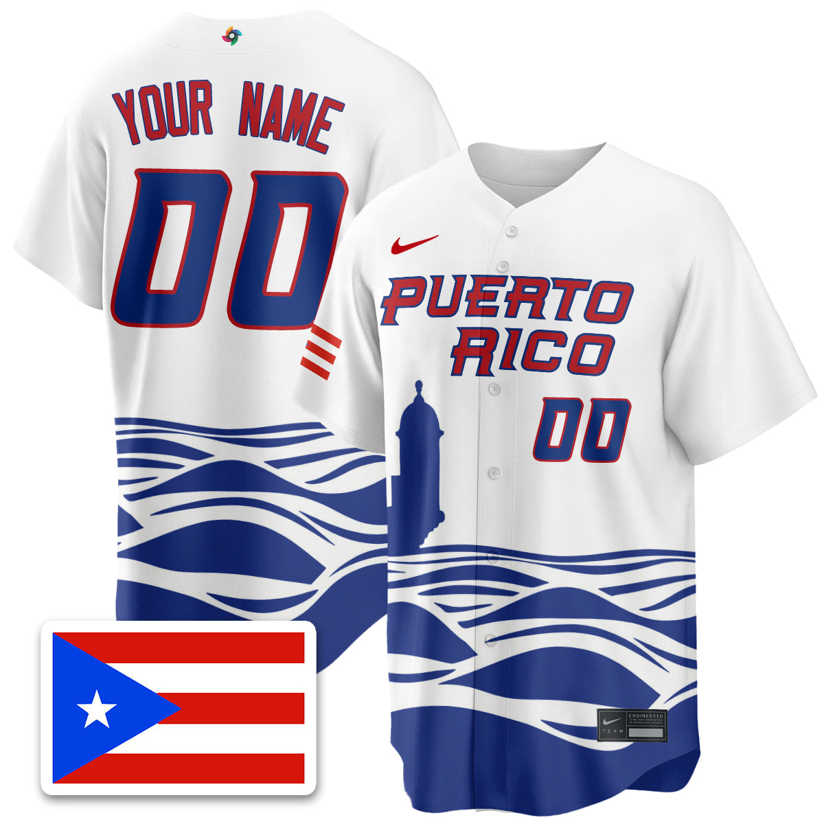 Custom Puerto Rico Baseball 2026 World Baseball Classic Limited Jersey - Stitched
