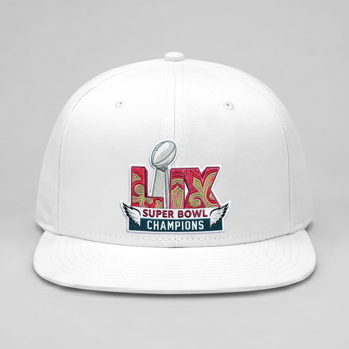 PHI Champions SB LIX Custom Snapback Cap - Embroidered