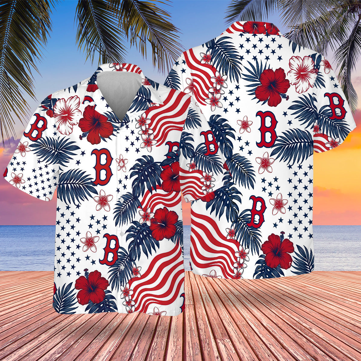 BOS Special Semiquincentennial Hawaiian Design Button Shirt V4-DTD