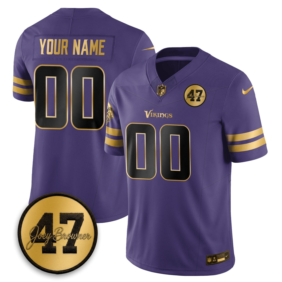 MIN Joey Browner Thank You For Memories - 1960 – 2026 Football Vapor Limited Custom Jersey - Stitched