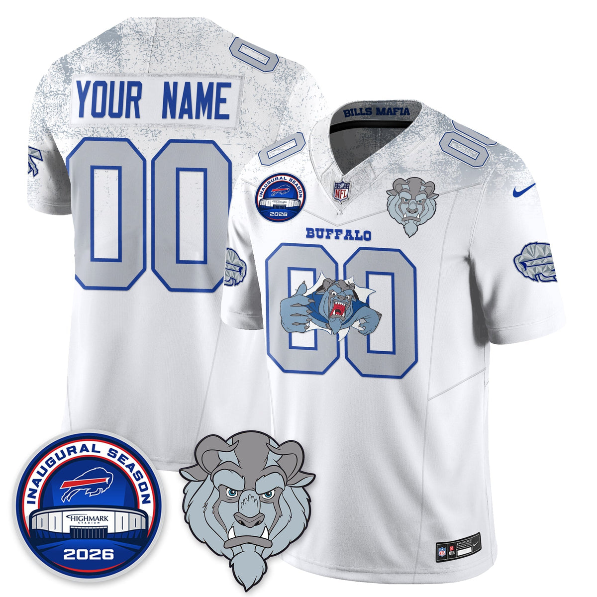 BUF x Hairy Blue Beast Edition Vapor Custom Jersey - Stitched