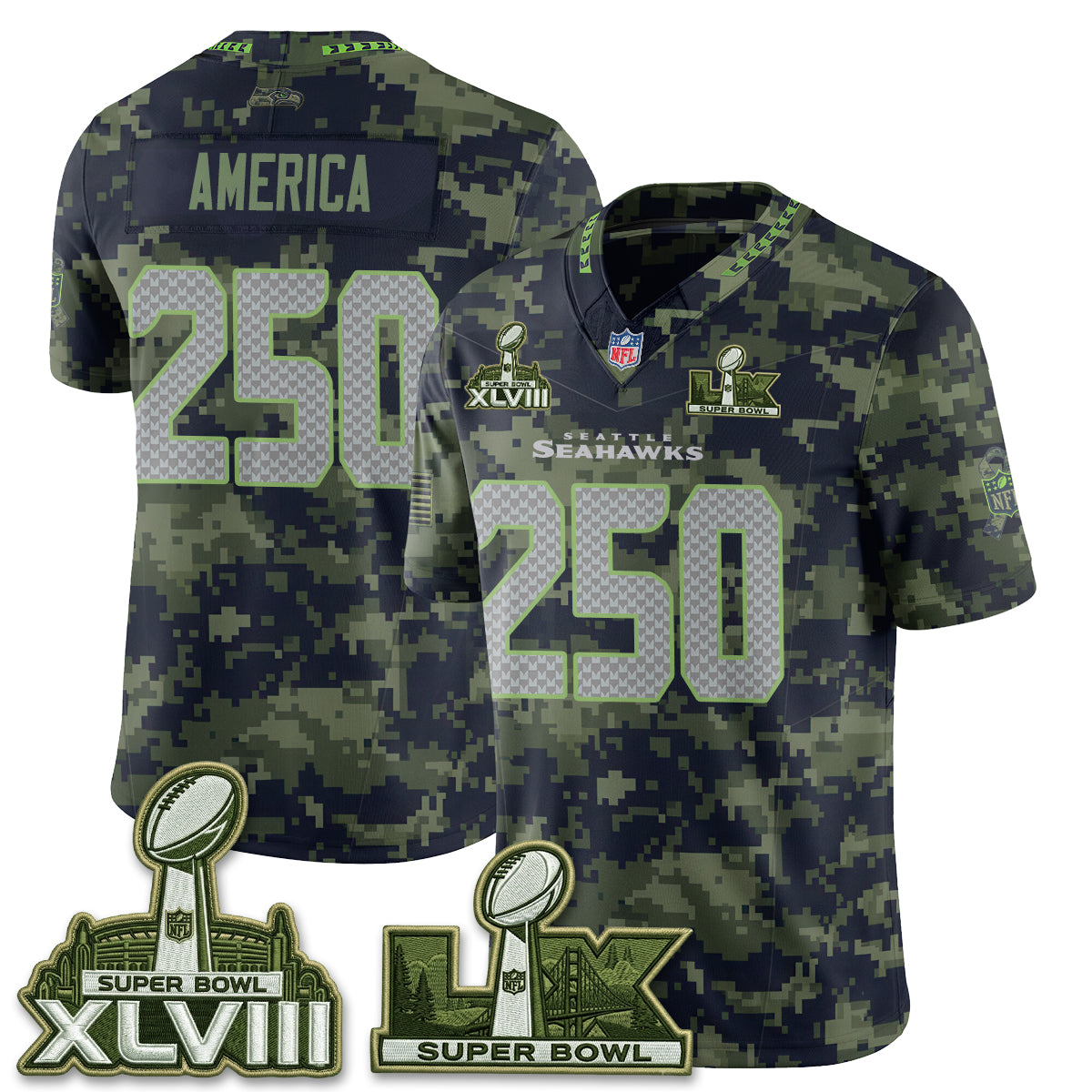 SEA 2026 Salute to Service Edition Vapor Jersey V2- Stitched
