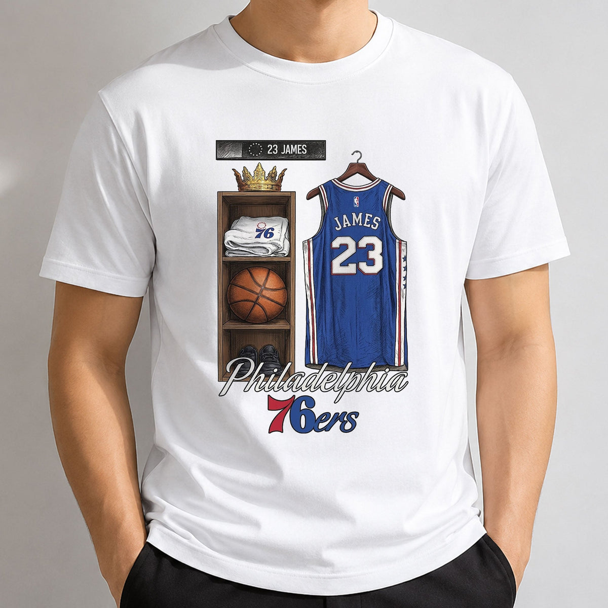 PHI LeBron James #23 One Side Printed T-shirt V2