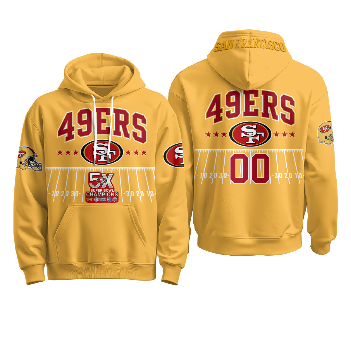 SF 5X SB Custom Fleece Hoodie - Printed