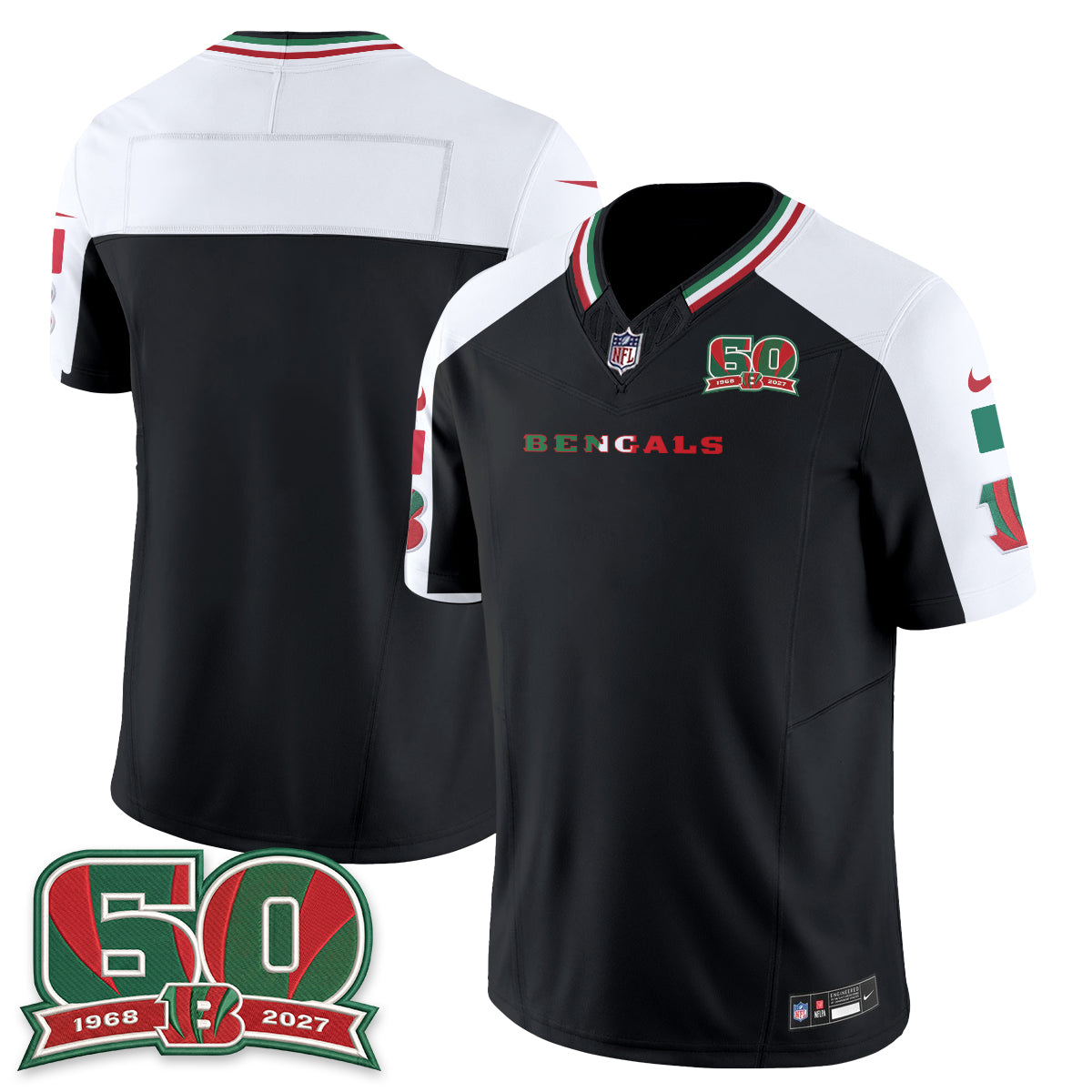 Cincinnati Bengals Mexico Edition Vapor Jersey - Stitched