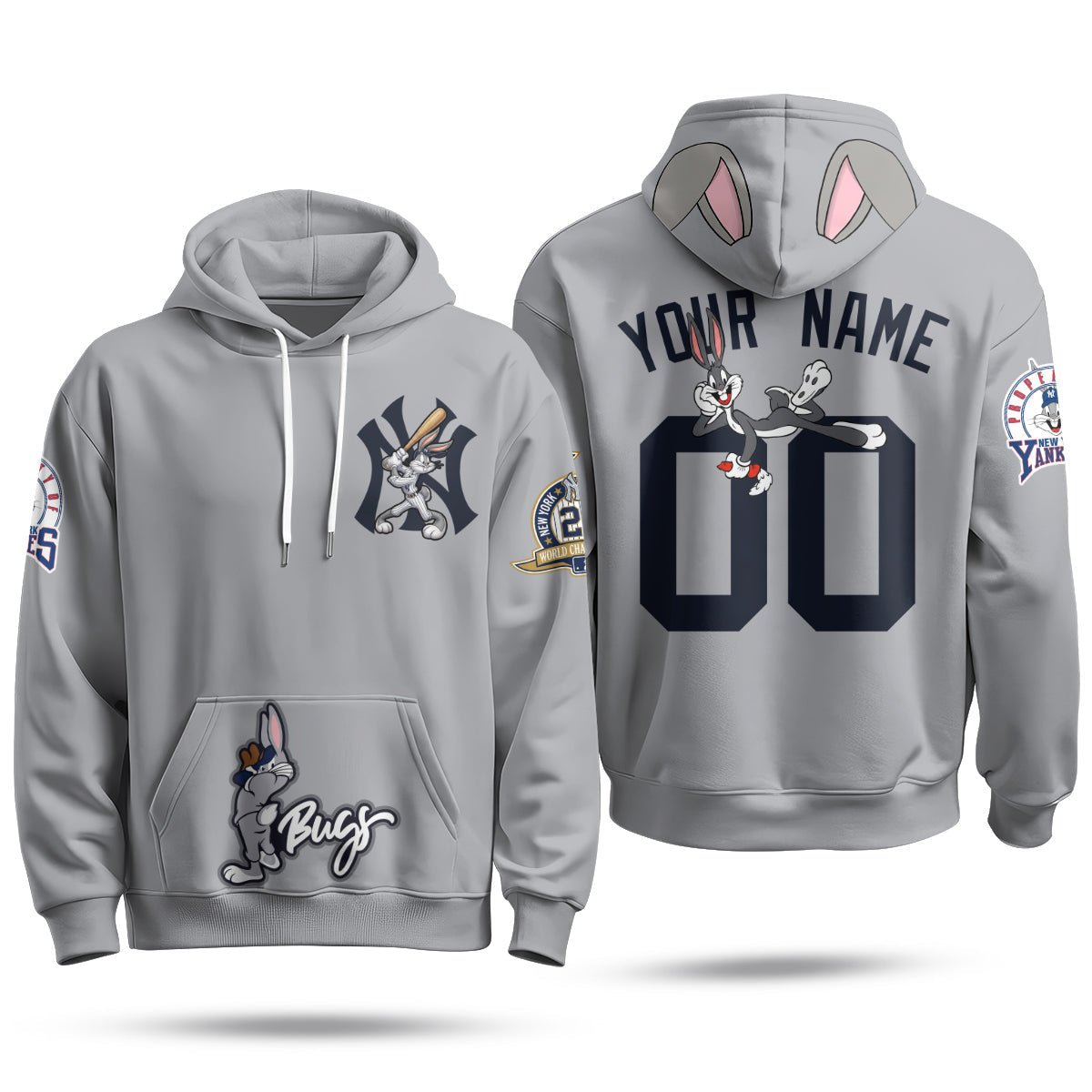 NYY Bunny Vapor Limited Custom Hoodie - Printed