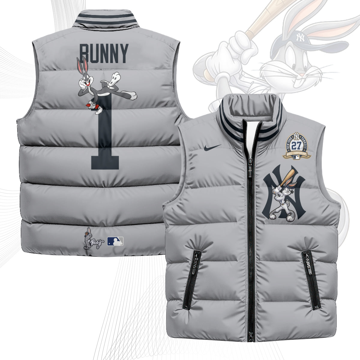 NYY Edition Unisex Puffer Vest - Printed