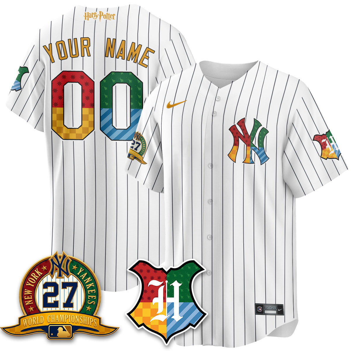 NYY x "The Lightning Bolt Wizard" Edition Vapor Custom Jersey- Stitched