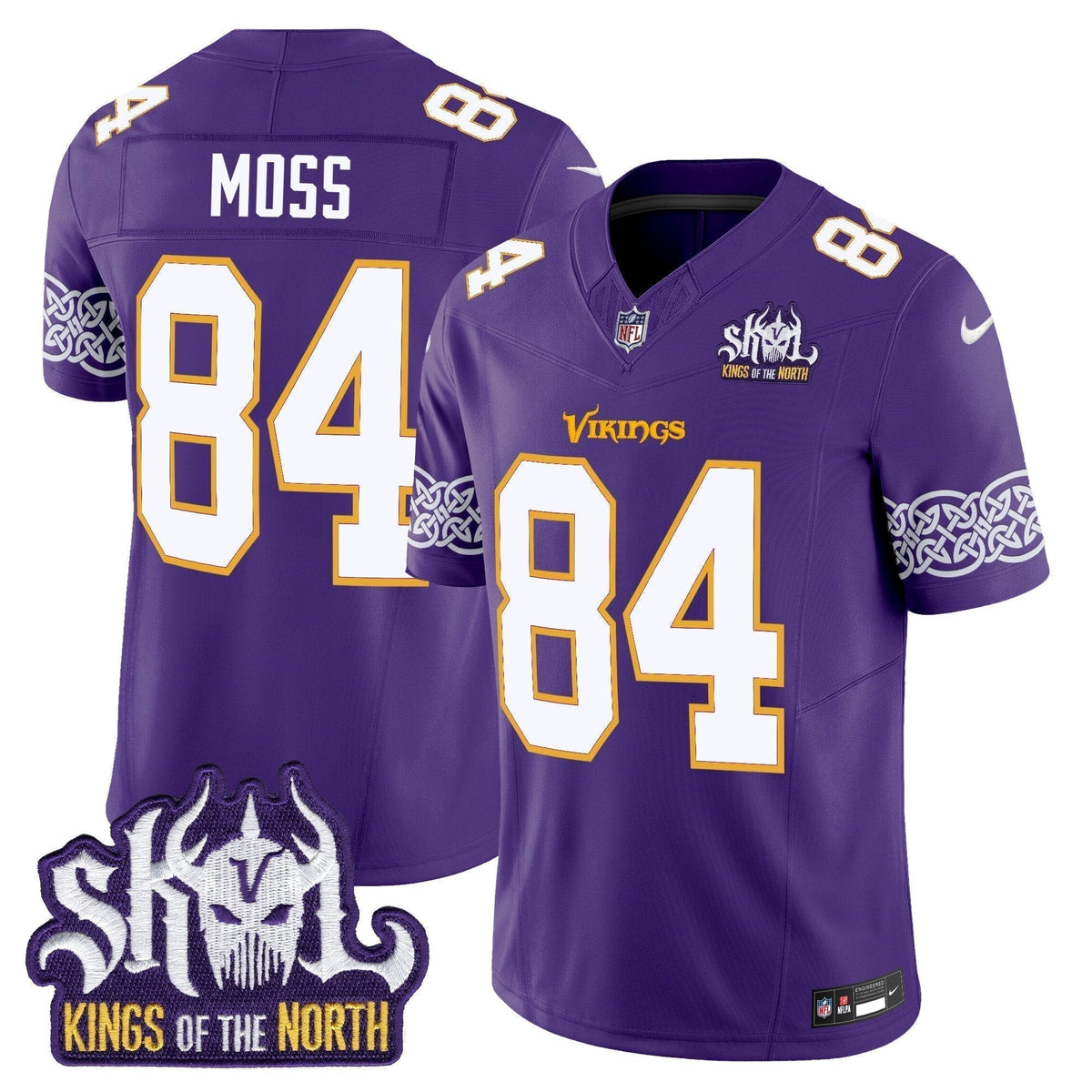 MIN King Of The North Patch Throwback Vapor Limited Jersey V2 - Stitched