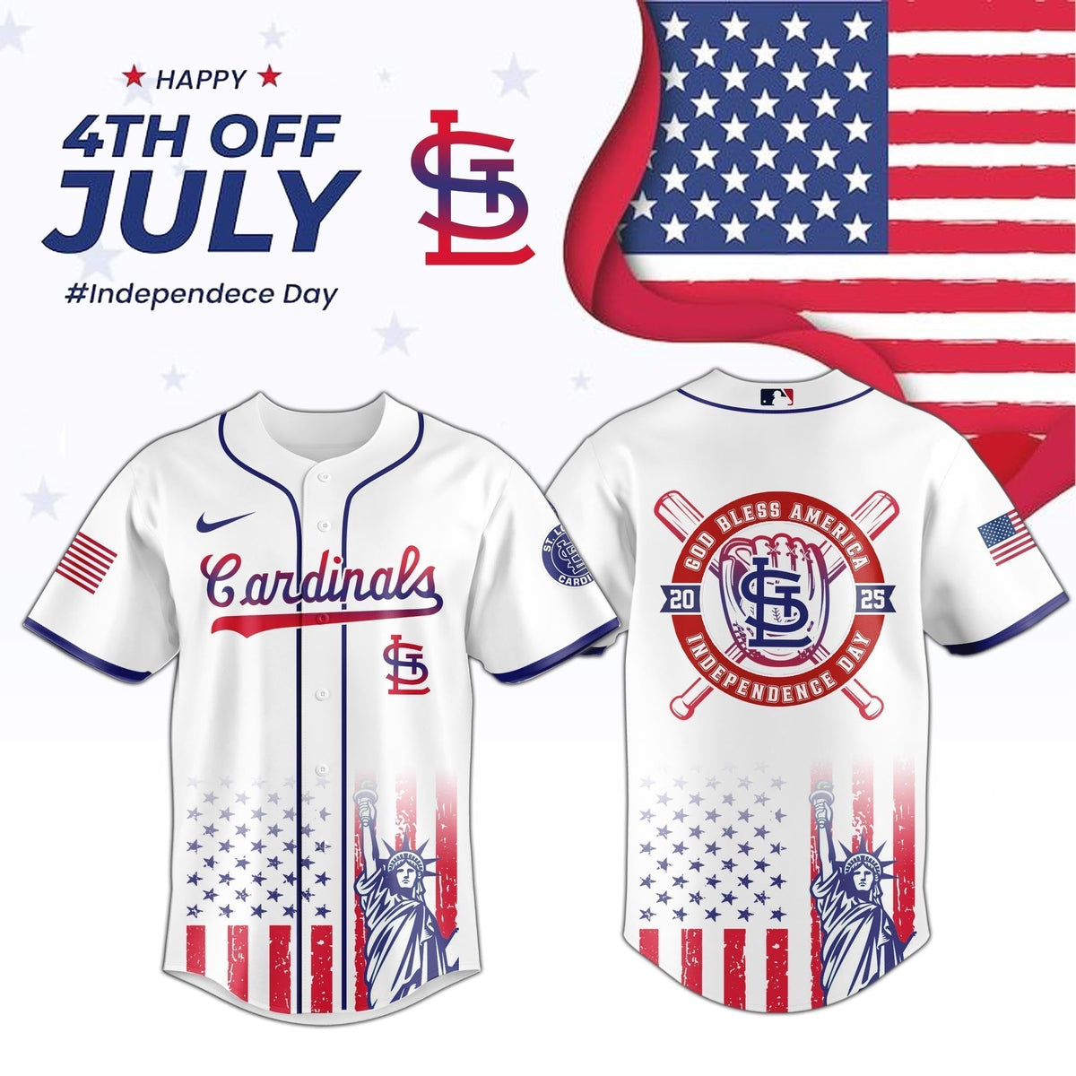 St.Louis Cardinals Special Independence Day Limited Edition Jersey
