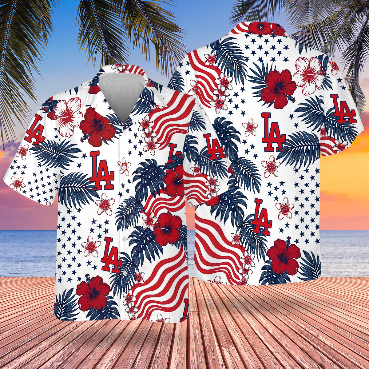 LAD Special Semiquincentennial Hawaiian Design Button Shirt V4