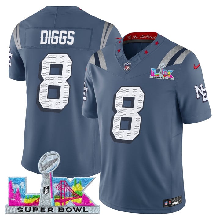 NE 2025 Super Bowl LX Vapor Limited Jersey N8 - Stitched