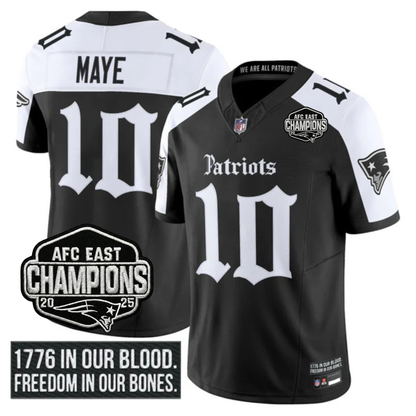 NE 'Gothic Revolution Edition' AFC East Champions Patch Vapor Limited Jersey - Stitched