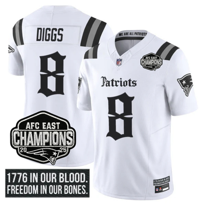 NE 'Gothic Revolution Edition' AFC East Champions Patch Vapor Limited Jersey - Stitched