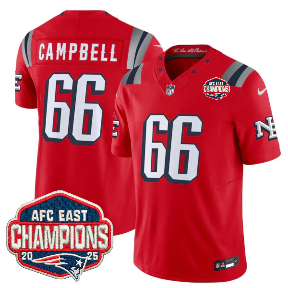 NE 2025 "Rivalries" AFC East Champions Vapor Limited Jersey - Stitched