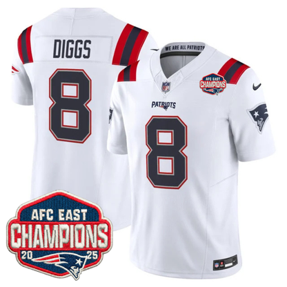 NE AFC East Champions Patch Vapor Limited Jersey - Stitched