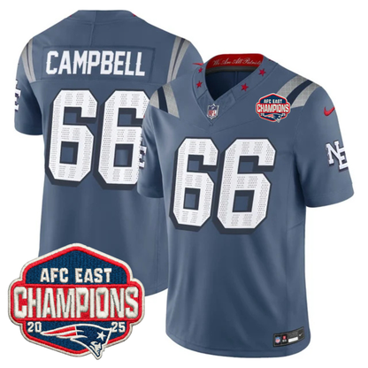NE AFC East Champions Patch Vapor Limited Jersey - Stitched