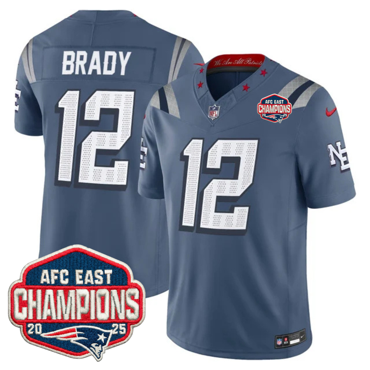 NE AFC East Champions Patch Vapor Limited Jersey - Stitched
