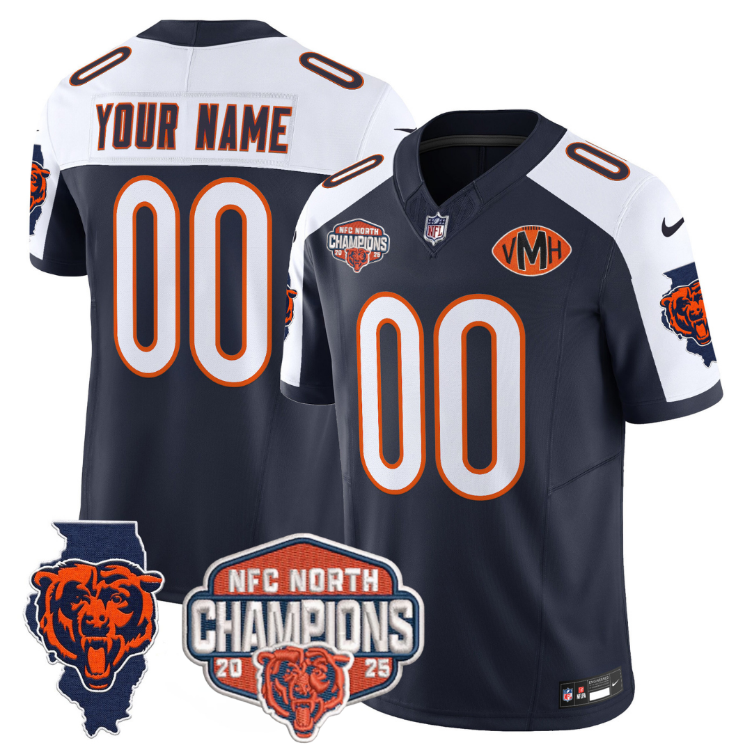 Custom CHI 2025 NFC North Champions Patch Jersey V2 - Stitched