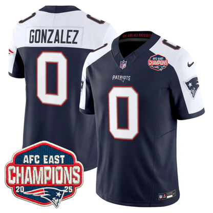 NE AFC East Champions Patch Vapor Limited Jersey - Stitched