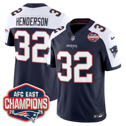 NE AFC East Champions Patch Vapor Limited Jersey - Stitched