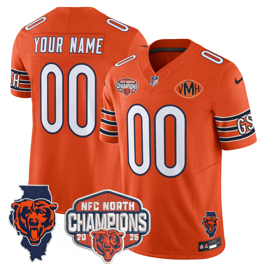 Custom CHI 2025 NFC North Champions Patch Jersey V2 - Stitched