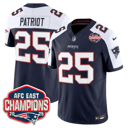 NE AFC East Champions Patch Vapor Limited Jersey - Stitched