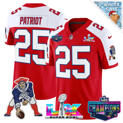 NE 2025 Vapor Jersey - AFC Champions Limited Patch - Stitched