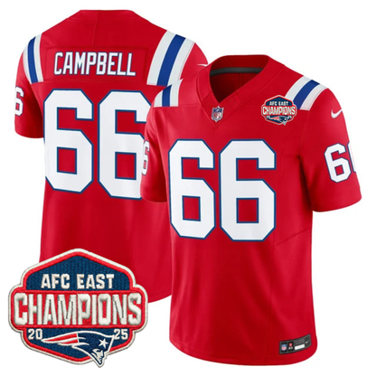 NE AFC East Champions Patch Vapor Limited Jersey - Stitched