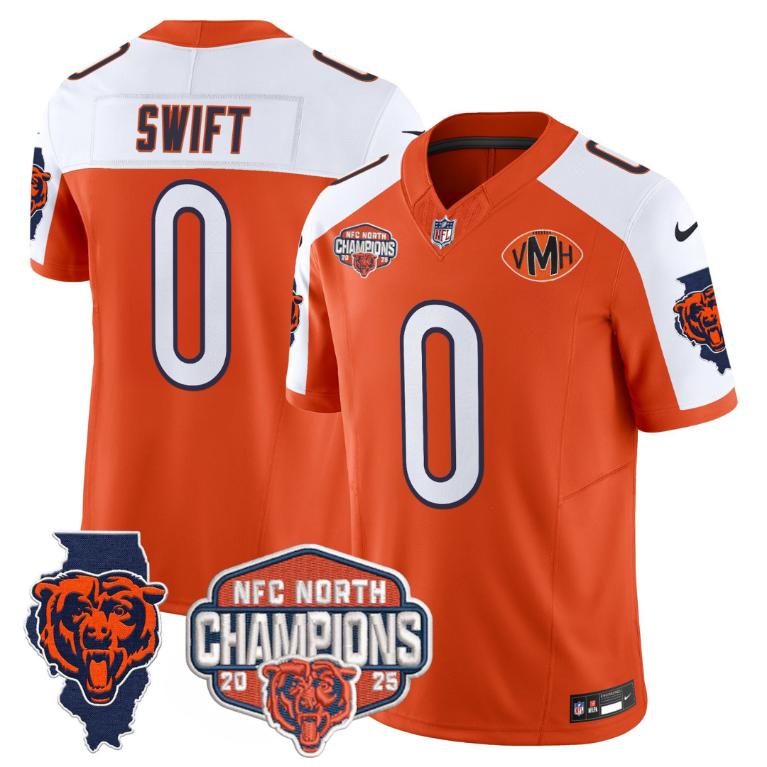 CHI 2025 NFC North Champions Patch Jersey V2 - Stitched