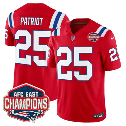 NE AFC East Champions Patch Vapor Limited Jersey - Stitched