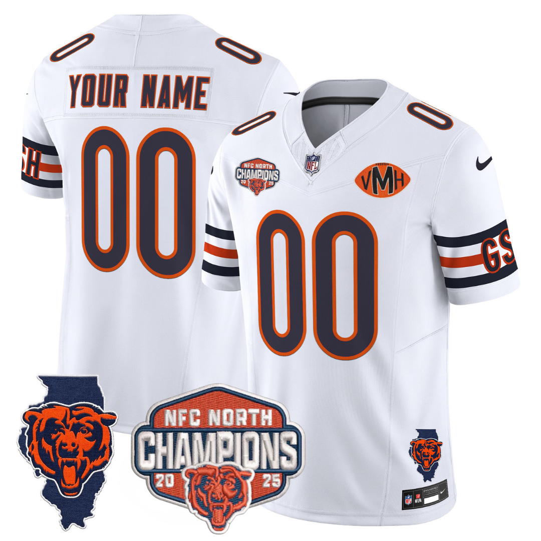 Custom CHI 2025 NFC North Champions Patch Jersey V2 - Stitched