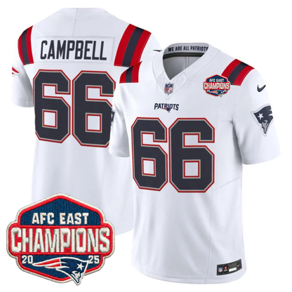 NE AFC East Champions Patch Vapor Limited Jersey - Stitched