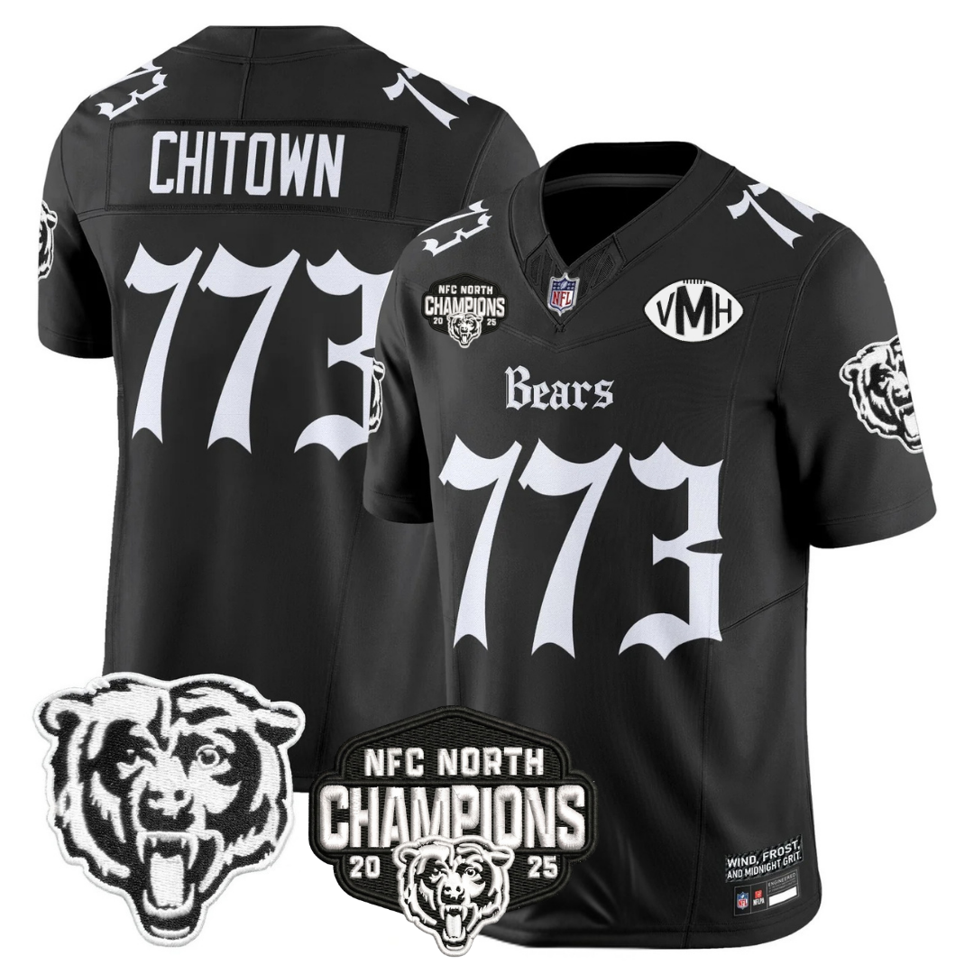 CHI 'Gothic Midway Legacy' NFC North Champions Patch Vapor Limited Jersey - Stitched